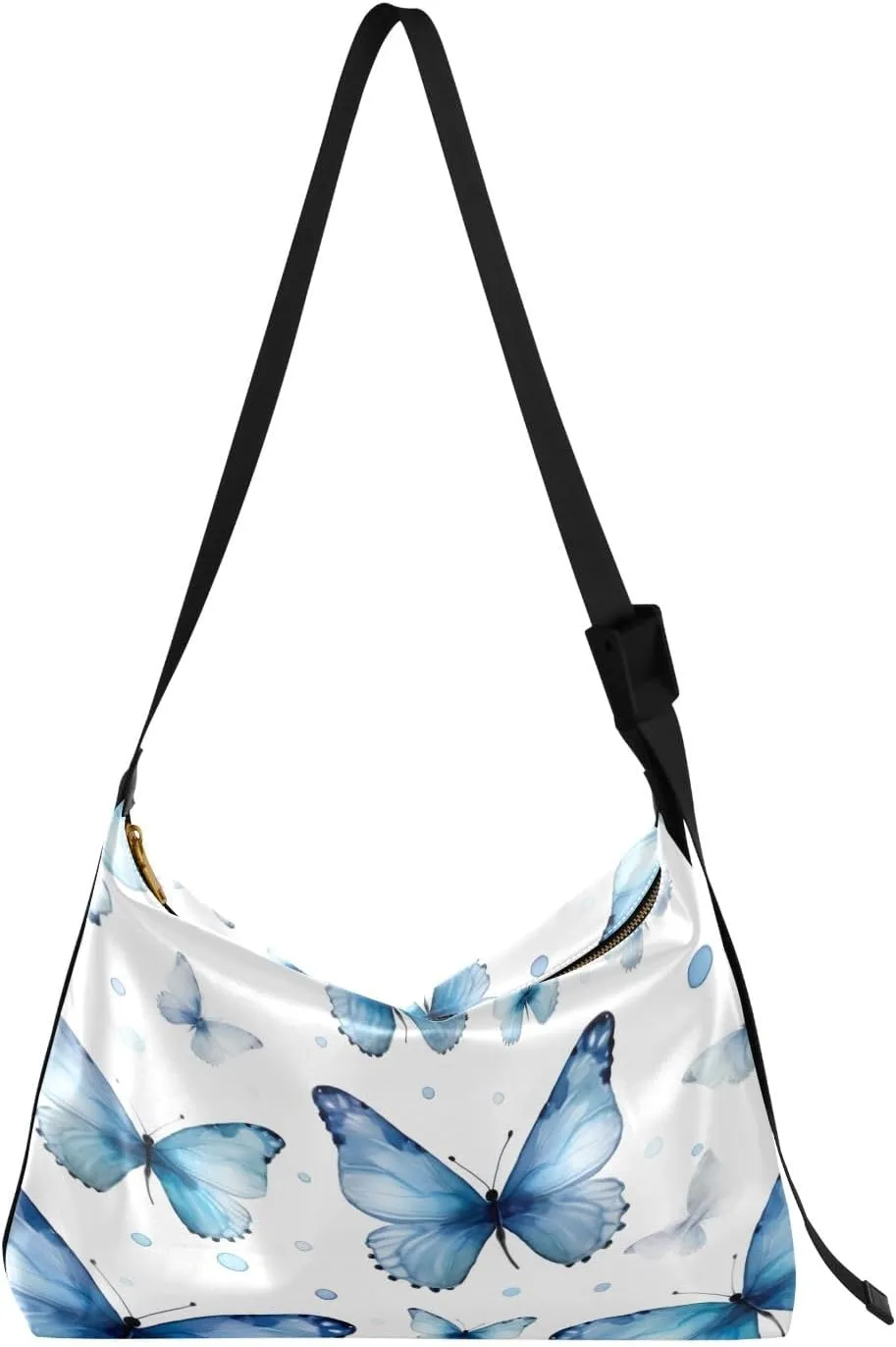 Wolf Colourful with Stars and Trees Shoulder Crossbody Bag, Hobo Handbags for Women, Crossbody Leather Shoulder Bag