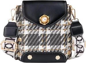 Women Crossbody Bags Fashion Vintage Shoulder Bags Classic Leather Handbag Cell Phone Crossbody Purses