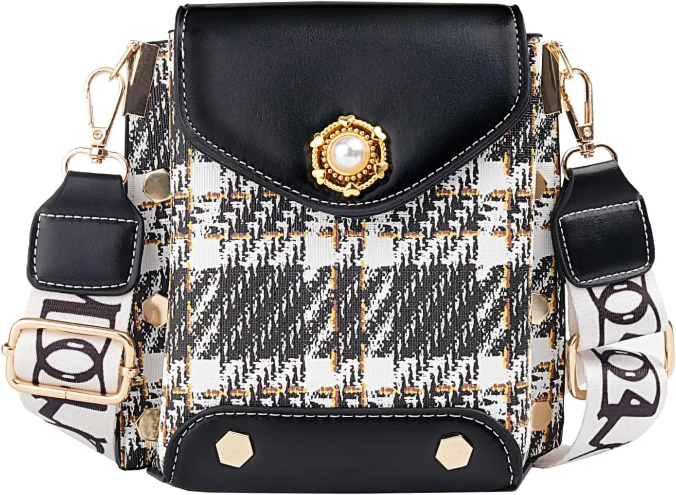 Women Crossbody Bags Fashion Vintage Shoulder Bags Classic Leather Handbag Cell Phone Crossbody Purses