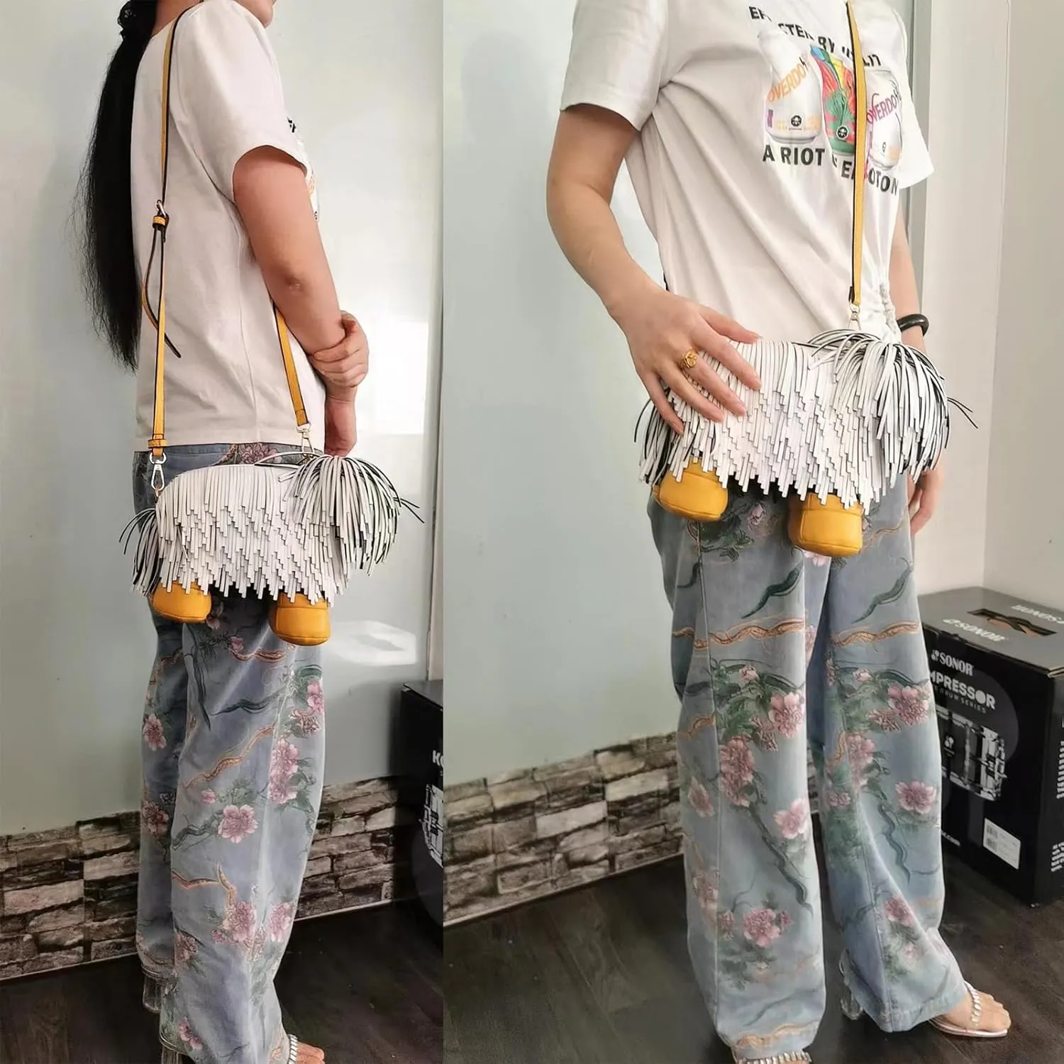 Women Dog Shaped Crossbody Shoulder Bag Handbag PU Leather Unique Novelty Dog Shaped Purse