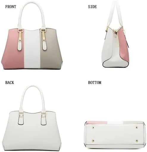 Women Fashion Handbags Purses Wallet Tote Shoulder Bag Casual Crossbody Bags, Top Handle Satchel Purse Set 4pcs for Ladies