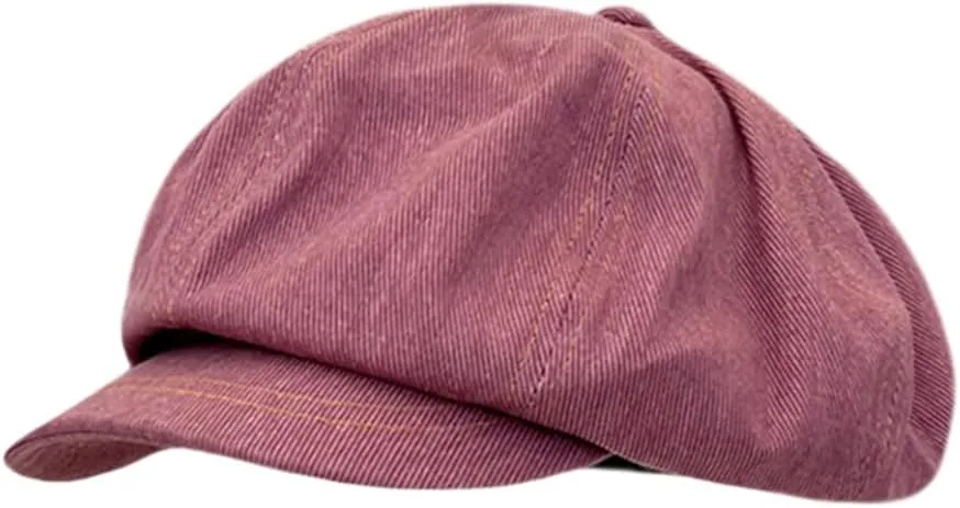 Women Oversized Slouchy Newsboy Cap Puffy Baggy Jean Paperboy Hat with Visor