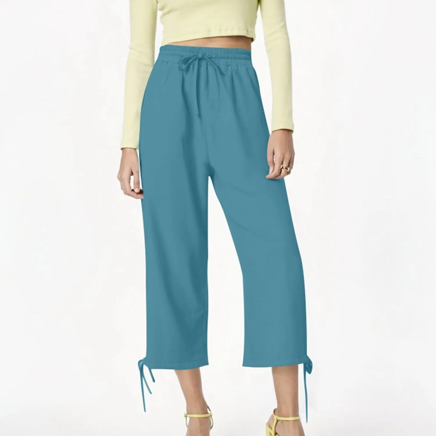 Women Pants Flowy Pants Women Wide Leg Dress Pull on Pant Ease into Comfort Office Pant High Waisted