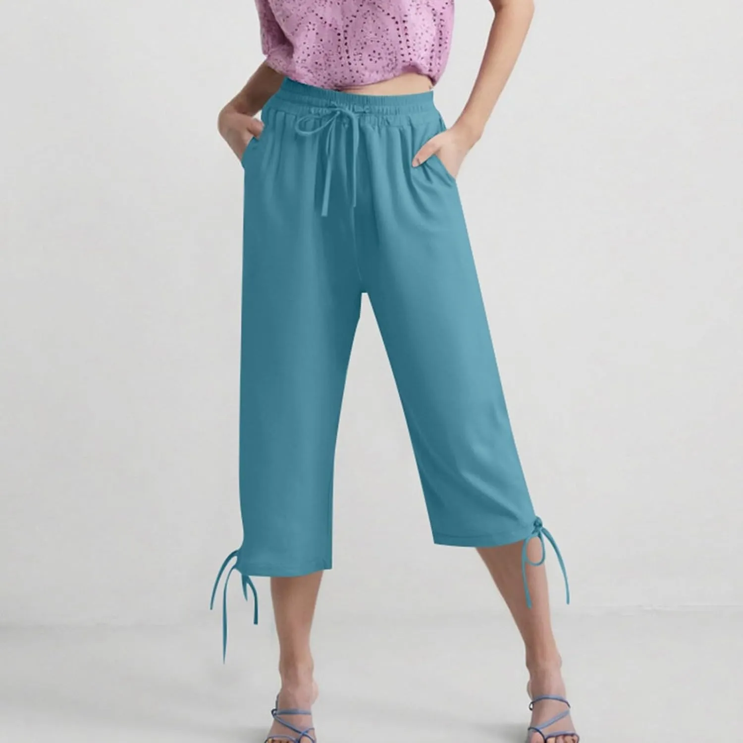 Women Pants Flowy Pants Women Wide Leg Dress Pull on Pant Ease into Comfort Office Pant High Waisted