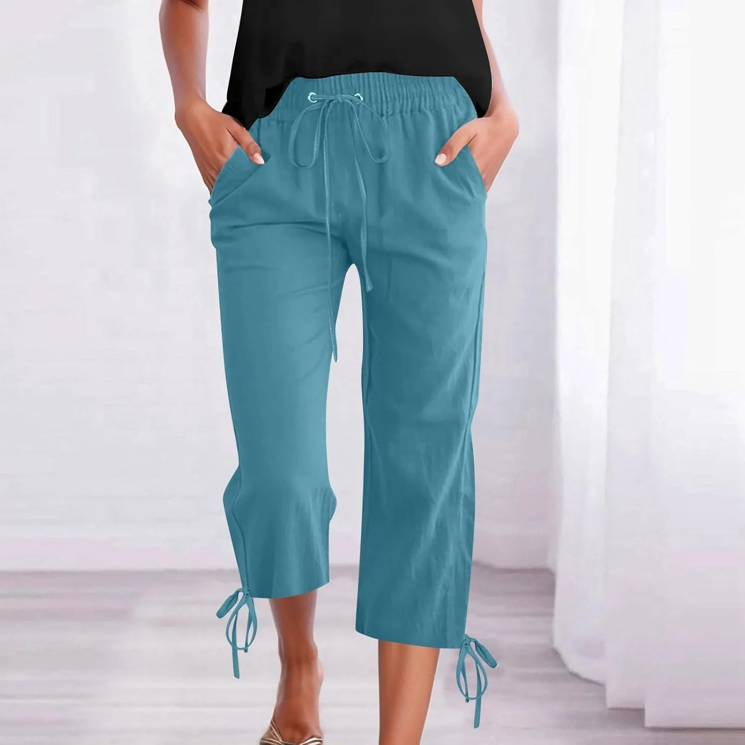 Women Pants Flowy Pants Women Wide Leg Dress Pull on Pant Ease into Comfort Office Pant High Waisted