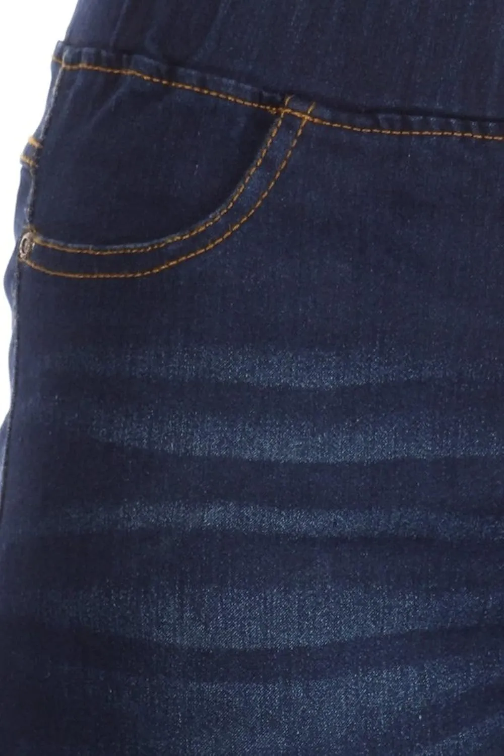 Women's Capri Jeans Skinny Jeggings Pull-On Denim Capris Pants with Pockets Regular & Plus Size