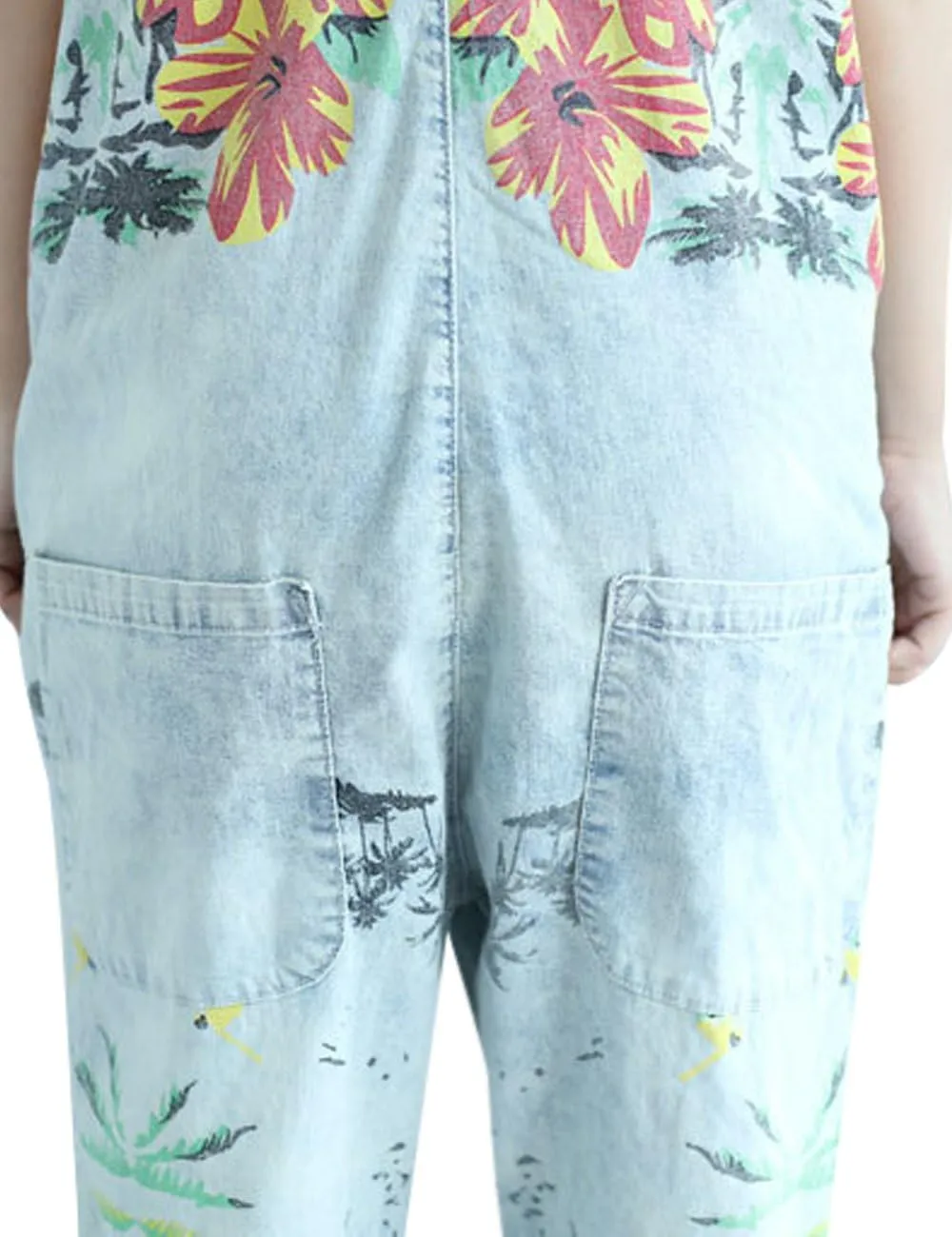Women's Casual Baggy Denim Bib Overalls Pant Jeans Jumpsuits