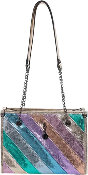 Women's Color-Block Shoulder Bag PU Leather Fashion Satchel Contrast Color Stitching Tote Outdoor Work Handbag Purse，bag730OWOISS