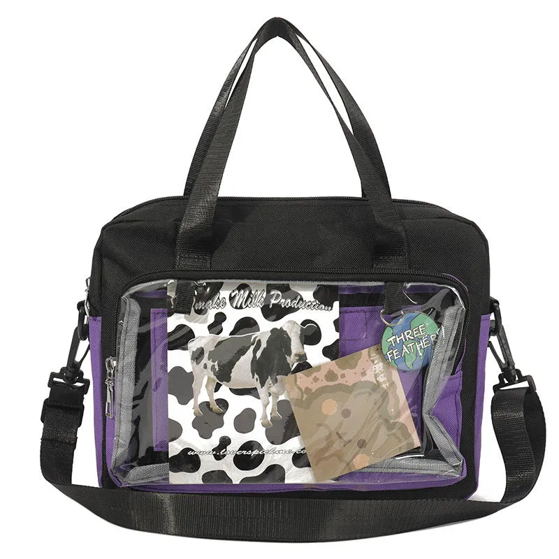Women's Doll Style Color Matching Versatile Transparent Shoulder Bags