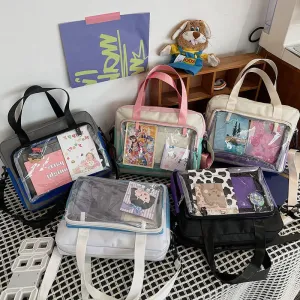 Women's Doll Style Color Matching Versatile Transparent Shoulder Bags