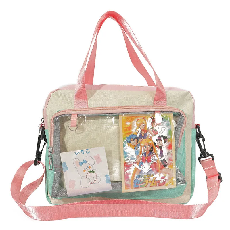 Women's Doll Style Color Matching Versatile Transparent Shoulder Bags