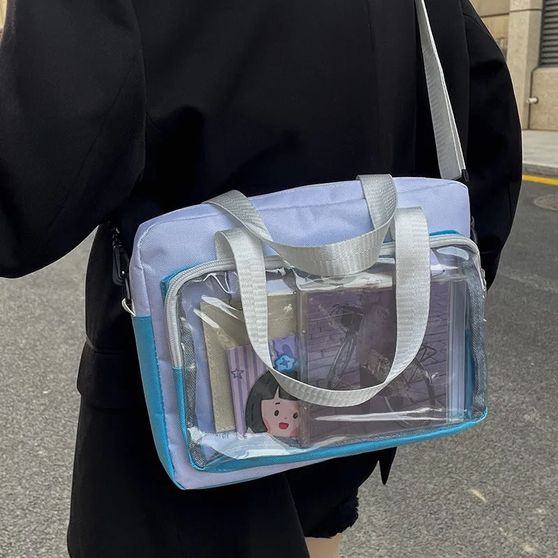 Women's Doll Style Color Matching Versatile Transparent Shoulder Bags