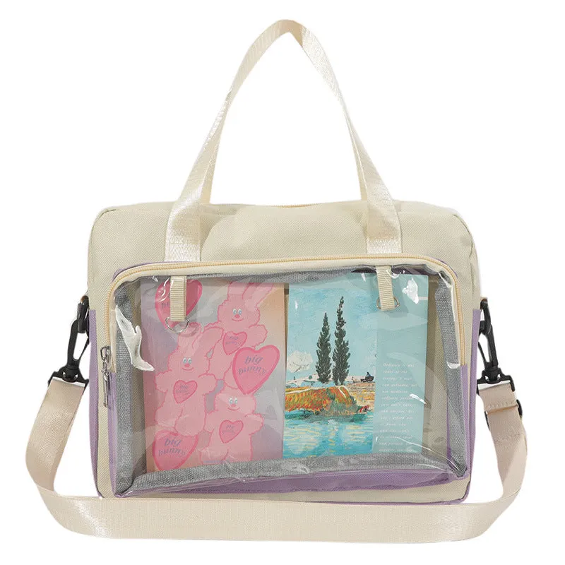 Women's Doll Style Color Matching Versatile Transparent Shoulder Bags
