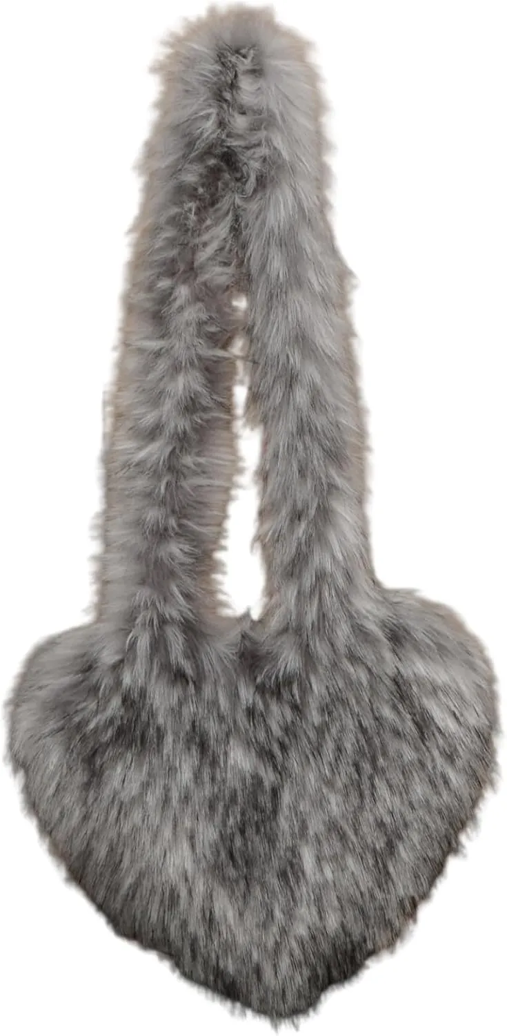 Women's Fashion Faux Fur Soft Shoulder Bag Purse Plush Fluffy Handbag Crossbody Bag