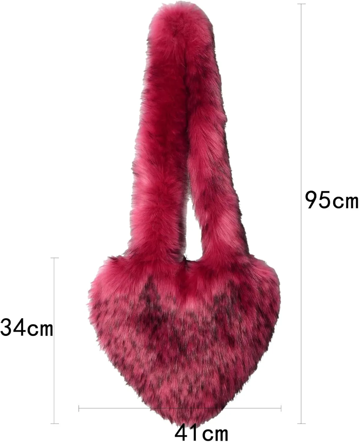 Women's Fashion Faux Fur Soft Shoulder Bag Purse Plush Fluffy Handbag Crossbody Bag