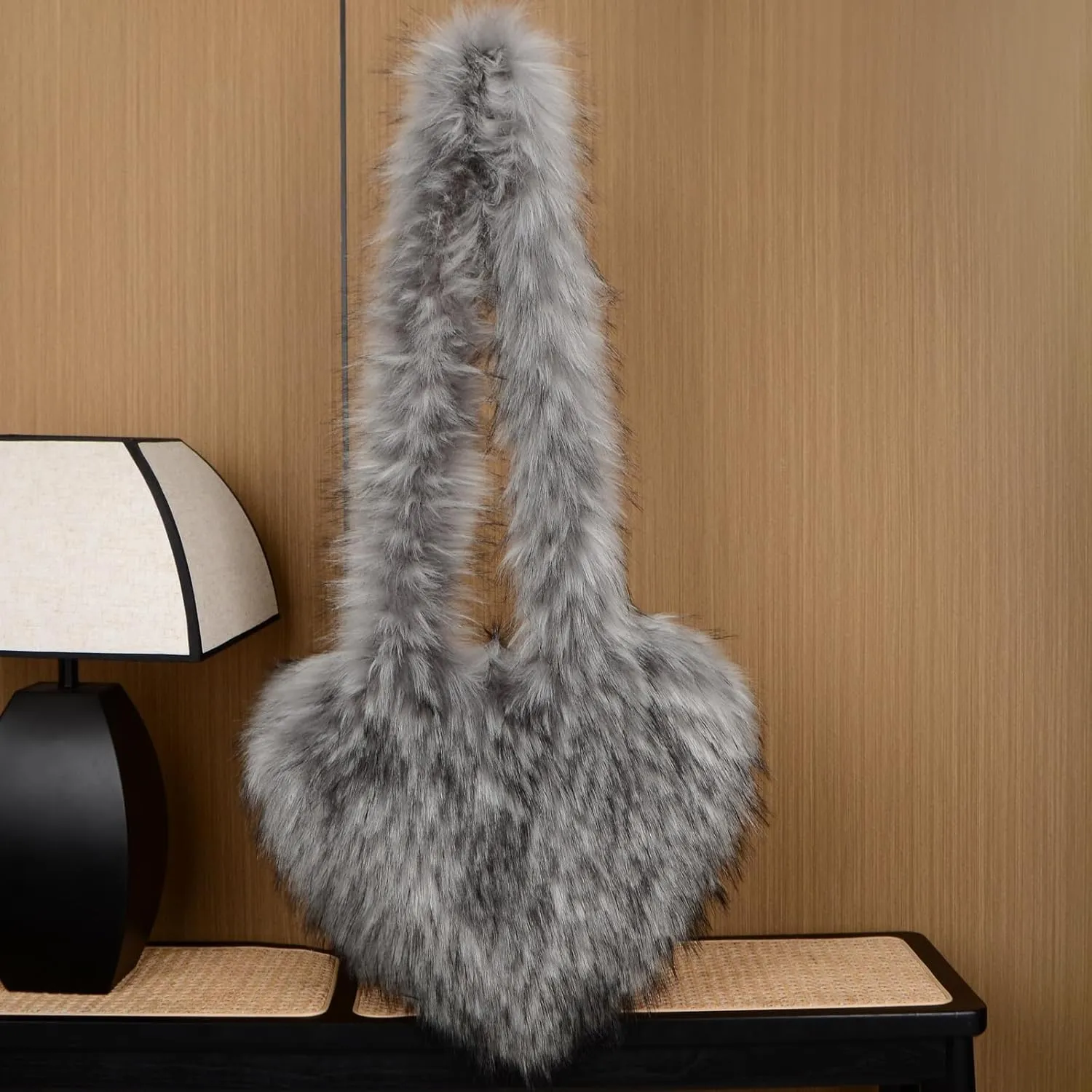Women's Fashion Faux Fur Soft Shoulder Bag Purse Plush Fluffy Handbag Crossbody Bag