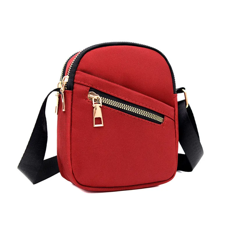 Women's Fashion Mobile Contrast Color Cloth Crossbody Bags