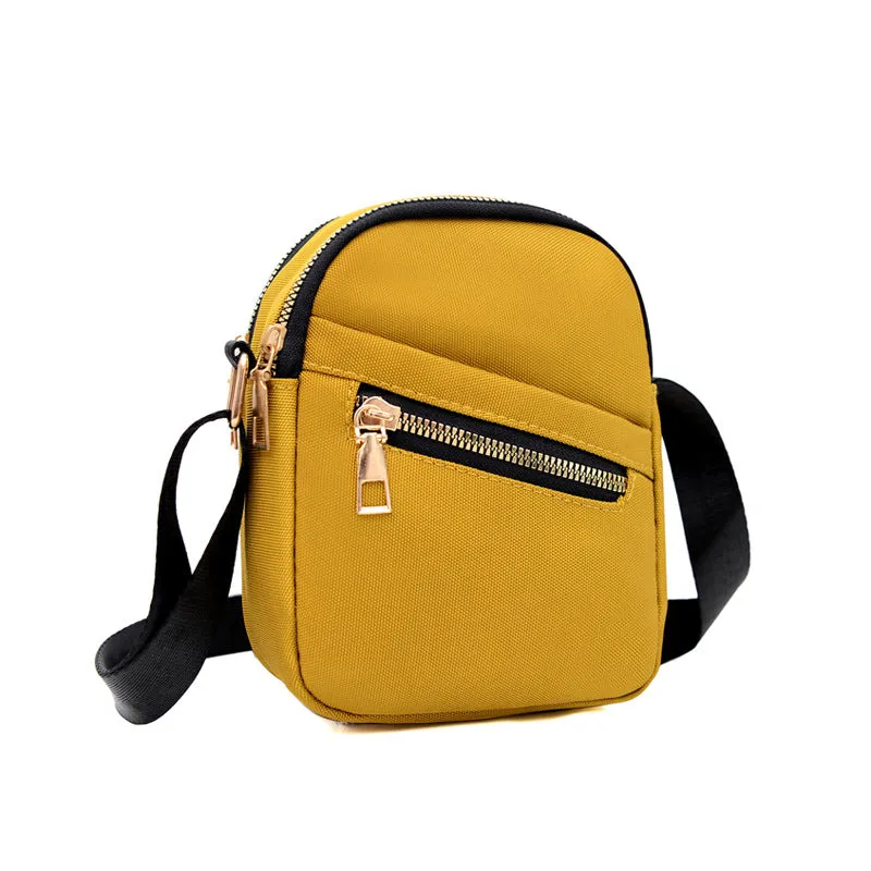 Women's Fashion Mobile Contrast Color Cloth Crossbody Bags