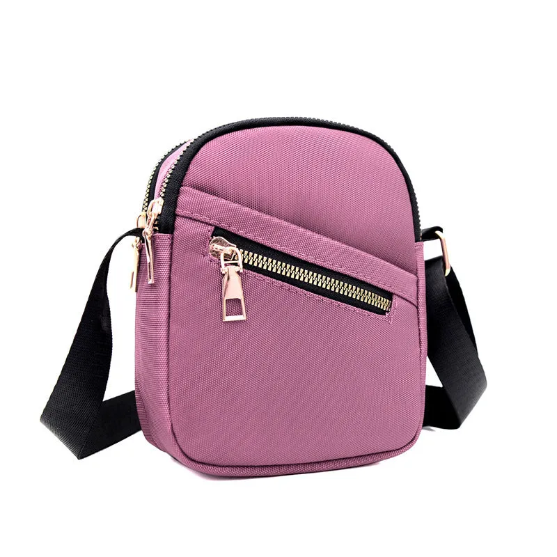 Women's Fashion Mobile Contrast Color Cloth Crossbody Bags