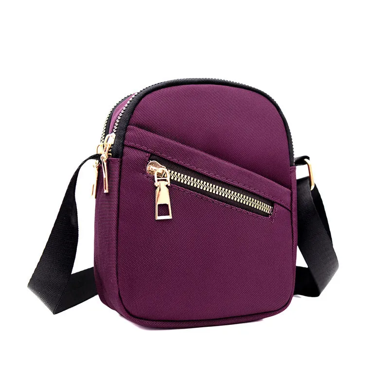 Women's Fashion Mobile Contrast Color Cloth Crossbody Bags
