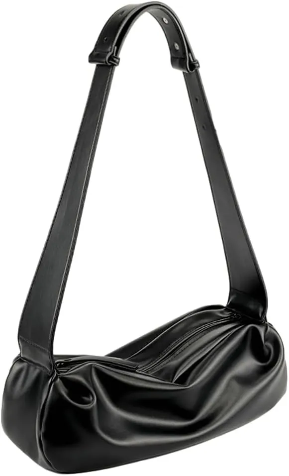 Womens Fashion Vegan Leather Tote Shoulder Bag Dumpling Crossbody Purse Large Soft Handbag Y2k Top Handle Satchel