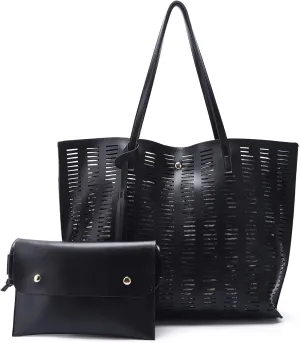 Women's Faux PU Leather Tote Shoulder Purses Bag for women, Big Capacity Tassel Handbag