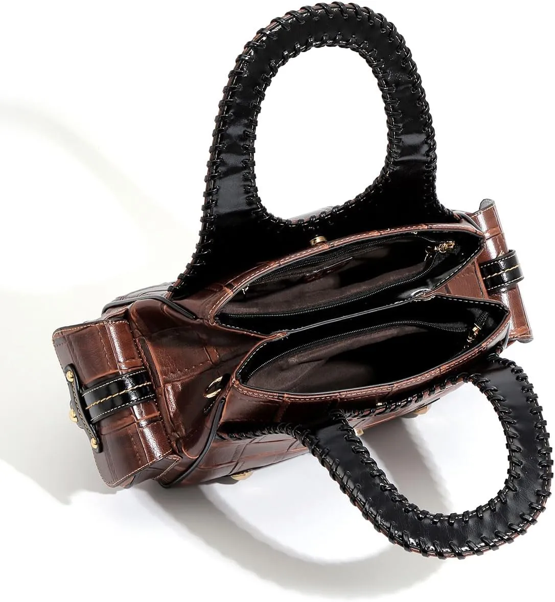 Women's Handbag Set, woven leather for women Large Capacity Multi-layer 2025 new in crossbody bags Bag woman Fashionable