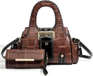 Women's Handbag Set, woven leather for women Large Capacity Multi-layer 2025 new in crossbody bags Bag woman Fashionable