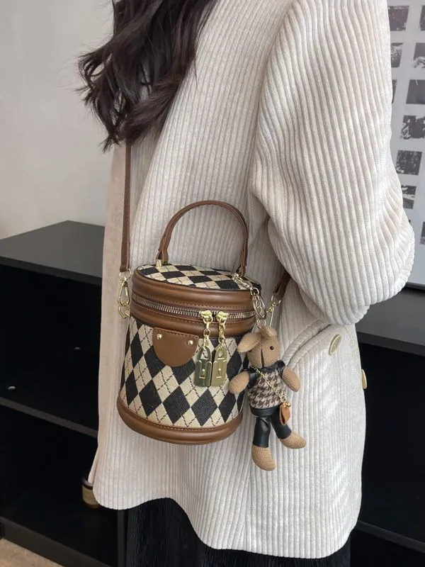 Women's High-grade Niche Diamond Portable Fashion Shoulder Bags