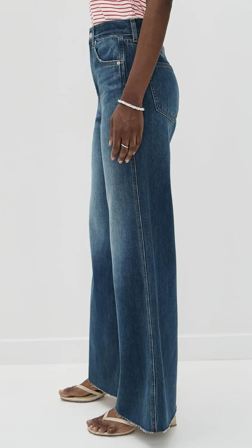 Women's Kasey Mid Rise Wide Leg Jeans
