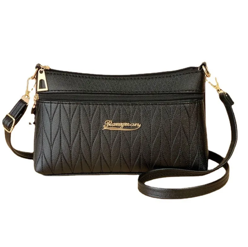Women's Leather Mother Trendy Underarm Temple Fair Market Crossbody Bags