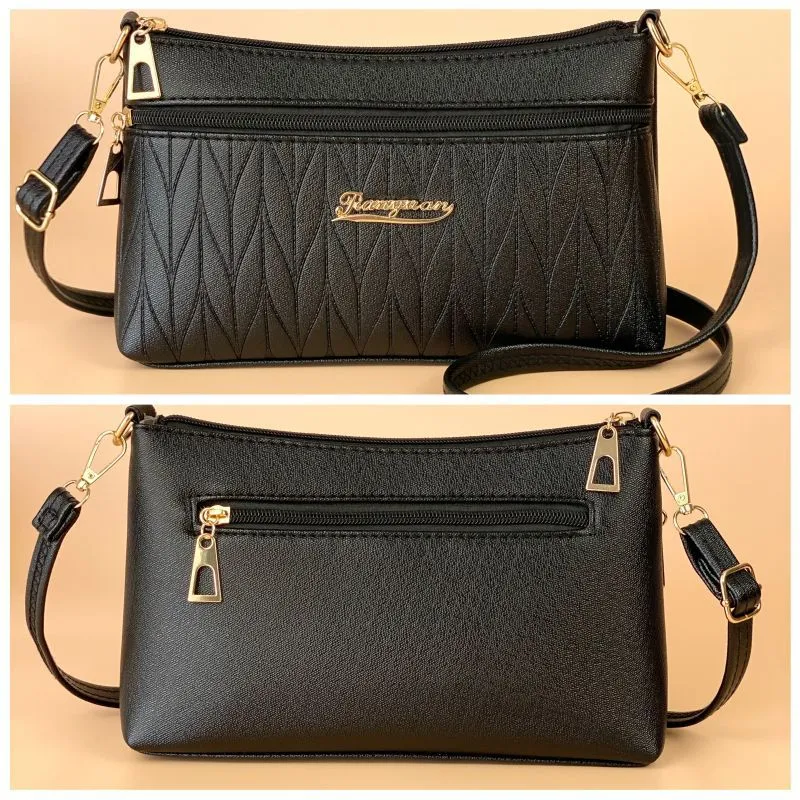 Women's Leather Mother Trendy Underarm Temple Fair Market Crossbody Bags