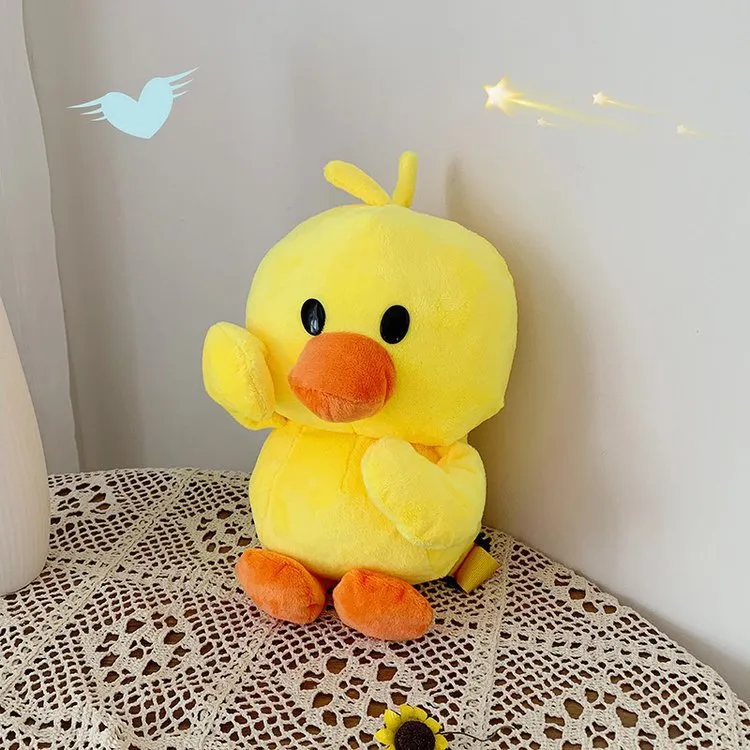 Women's Little Duck Doll Cartoon Cute Yellow Backpacks