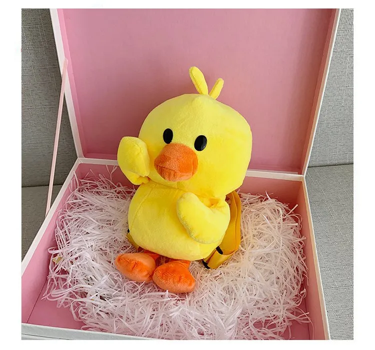 Women's Little Duck Doll Cartoon Cute Yellow Backpacks