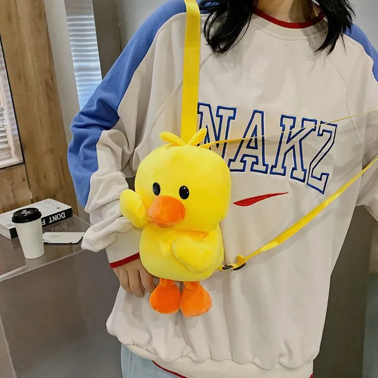 Women's Little Duck Doll Cartoon Cute Yellow Backpacks