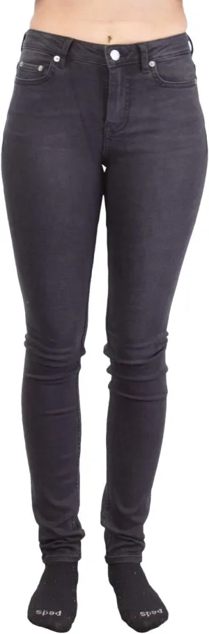Women's Midrise Skinny Jeans, Grace Black