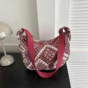 Women's National Fashion Ethnic Style Dumpling Color Crossbody Bags