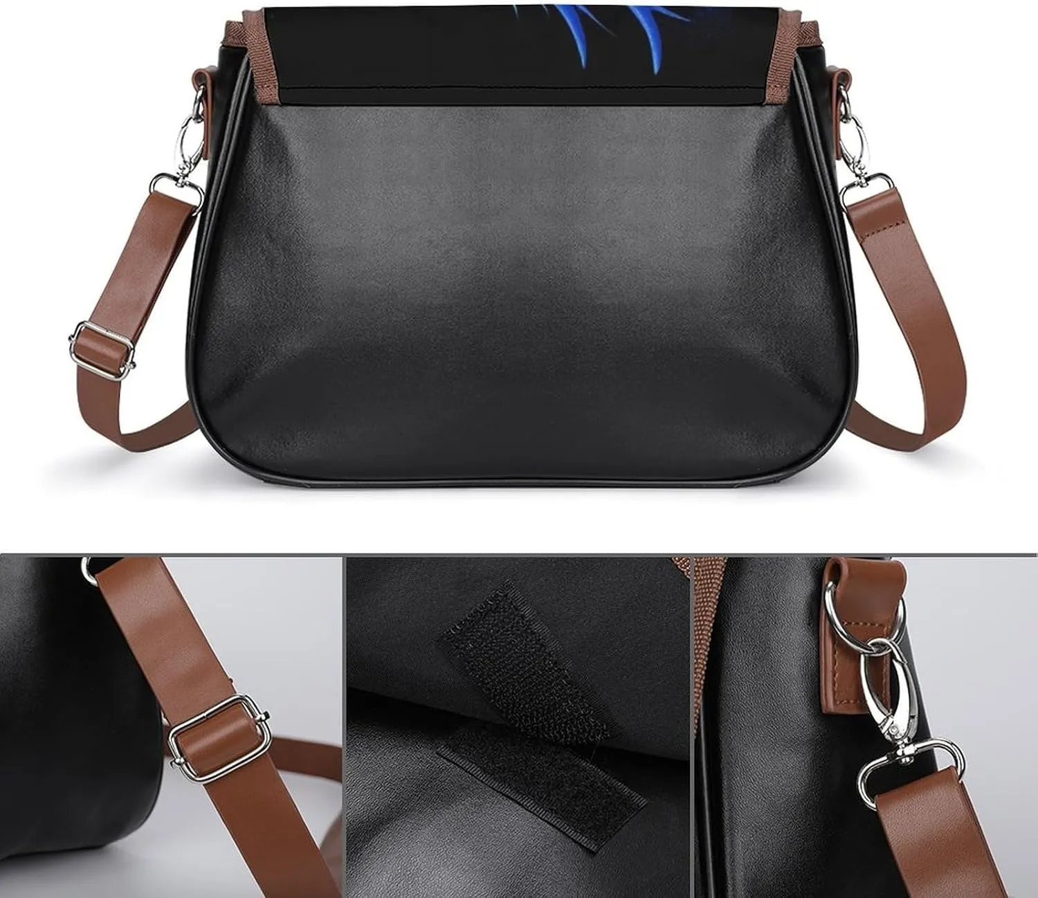 Womens PU Leather Crossbody Bag Lightweight Cellphone Purse Handbags with Adjustable Strap