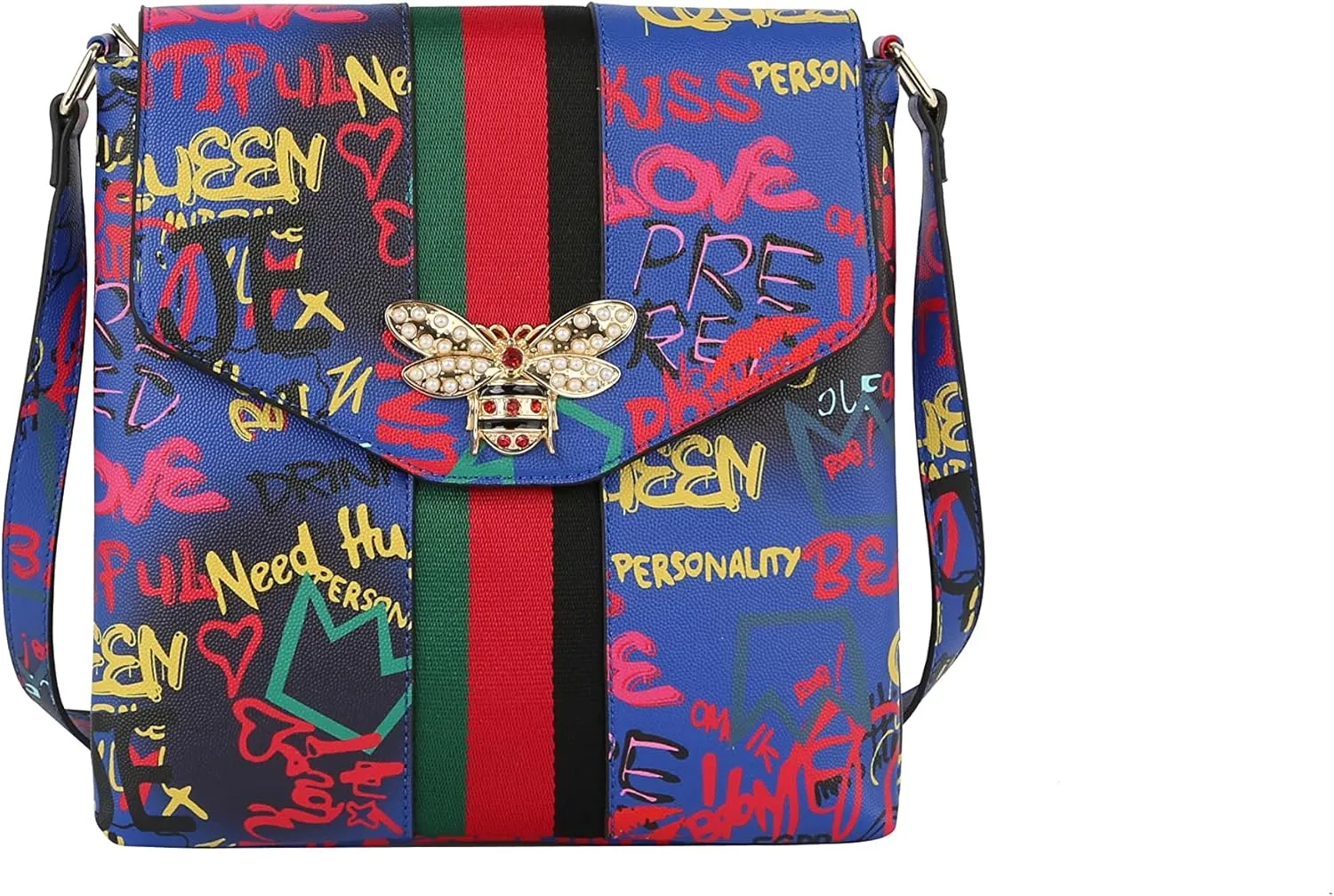 Womens Satchel Purse and Handbags Crossbody Messenger Shoulder PU Leather Trendy Fashion Bag Fashion Bee