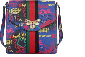 Womens Satchel Purse and Handbags Crossbody Messenger Shoulder PU Leather Trendy Fashion Bag Fashion Bee