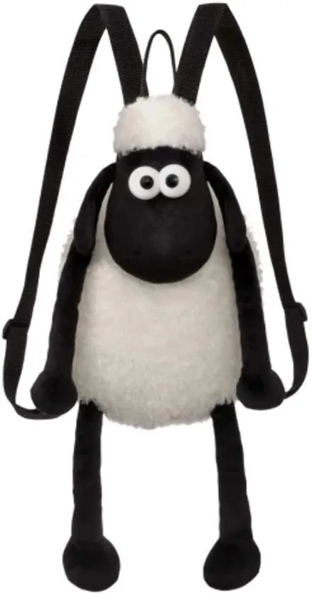 Women's Shaun The Sheep Backpack, Black and White, 32.00 cm, Body Height