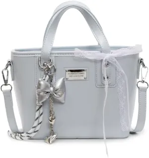 Women's Y2k Purse Cute Bow Purse Small Tote Bag Faux Leather Shoulder Bag Trendy Crossbody Bags Red Handbag Purse