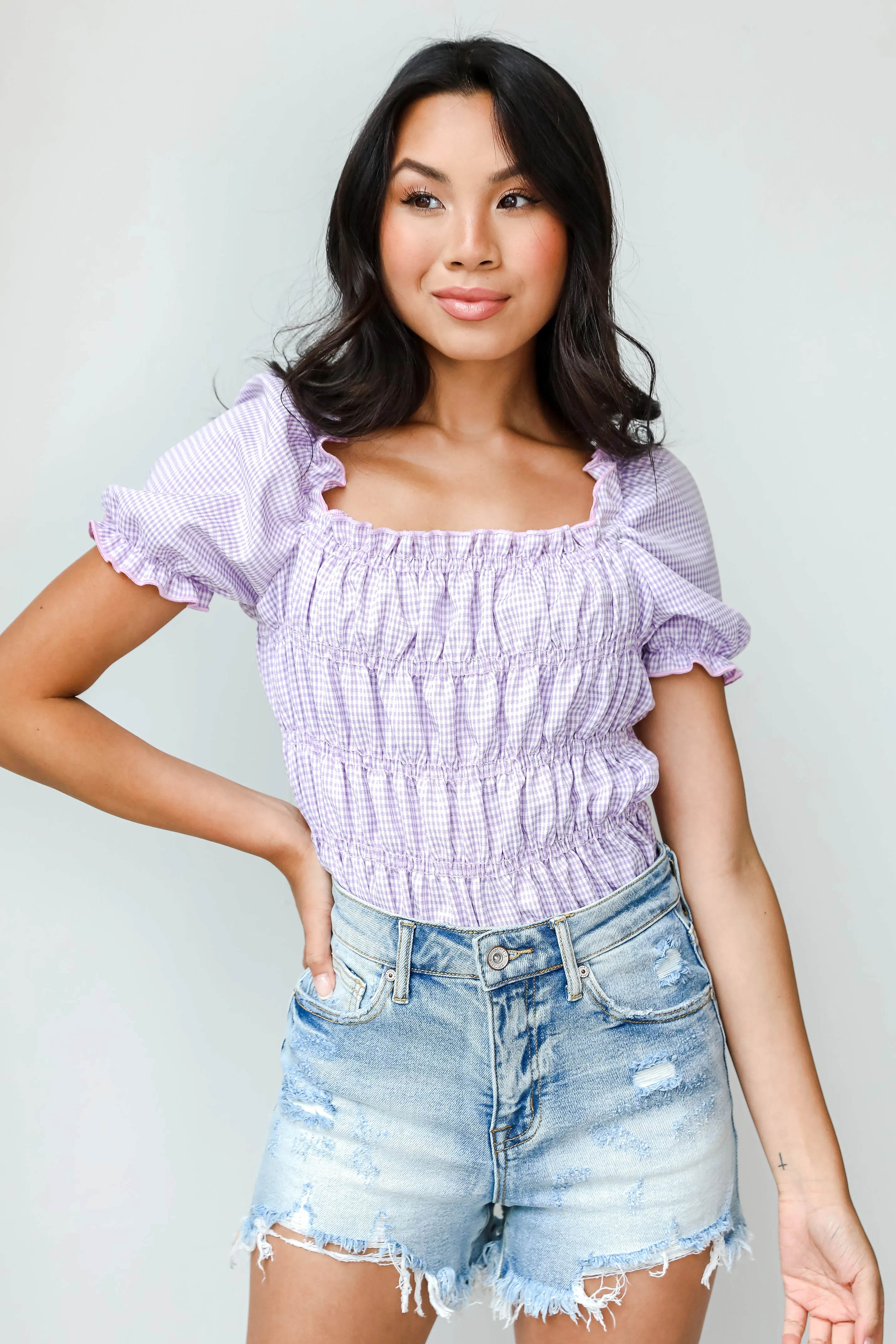 Work It Distressed Denim Shorts