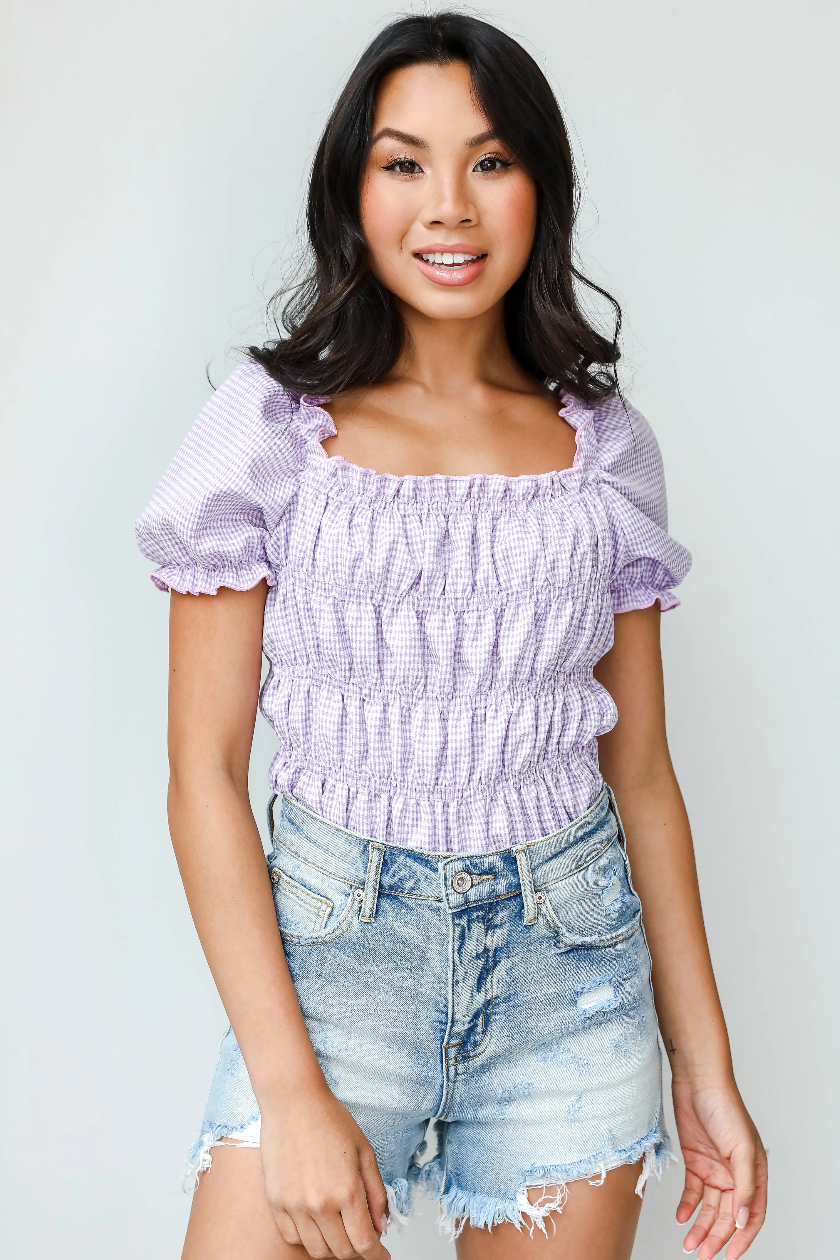 Work It Distressed Denim Shorts
