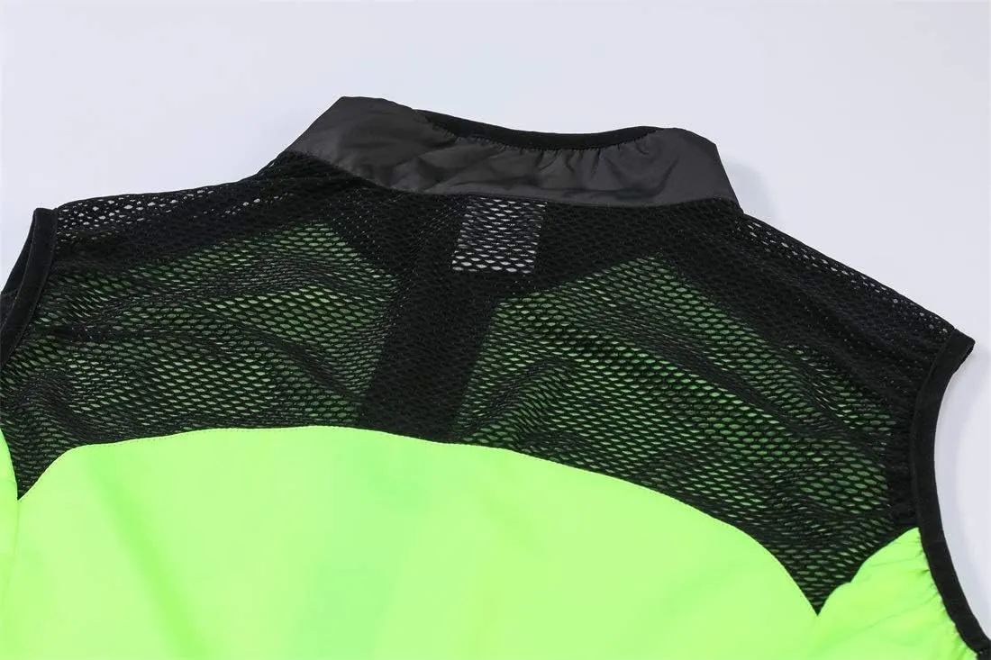 WOSAWE Highly Reflective Cycling Vest Motorcycle Off-road Sleeveless Wind Jacket