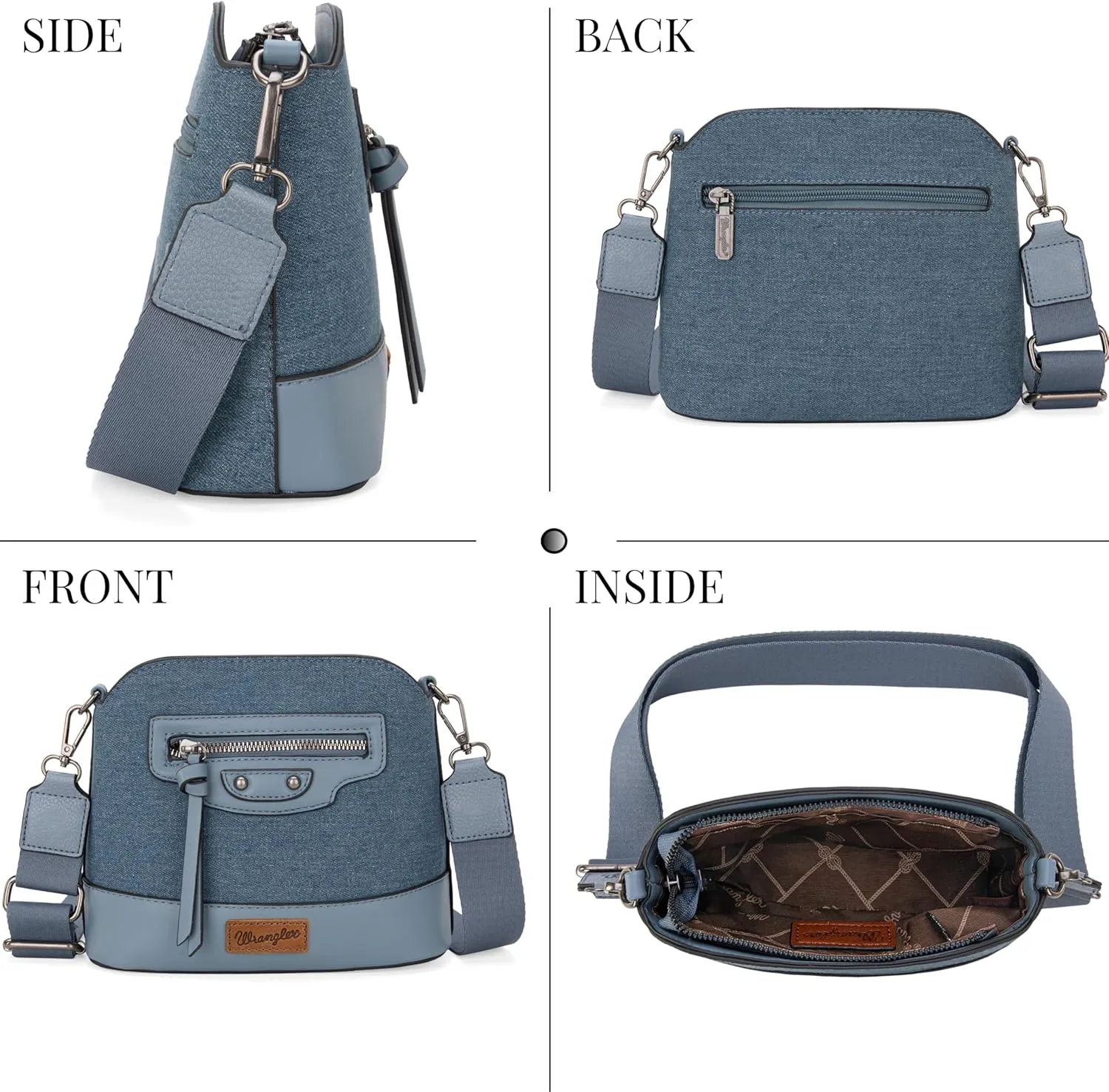 Wrangler Small Crossbody Bags for Women Shoulder Cute Purses and Handbags with Adjustable Strap