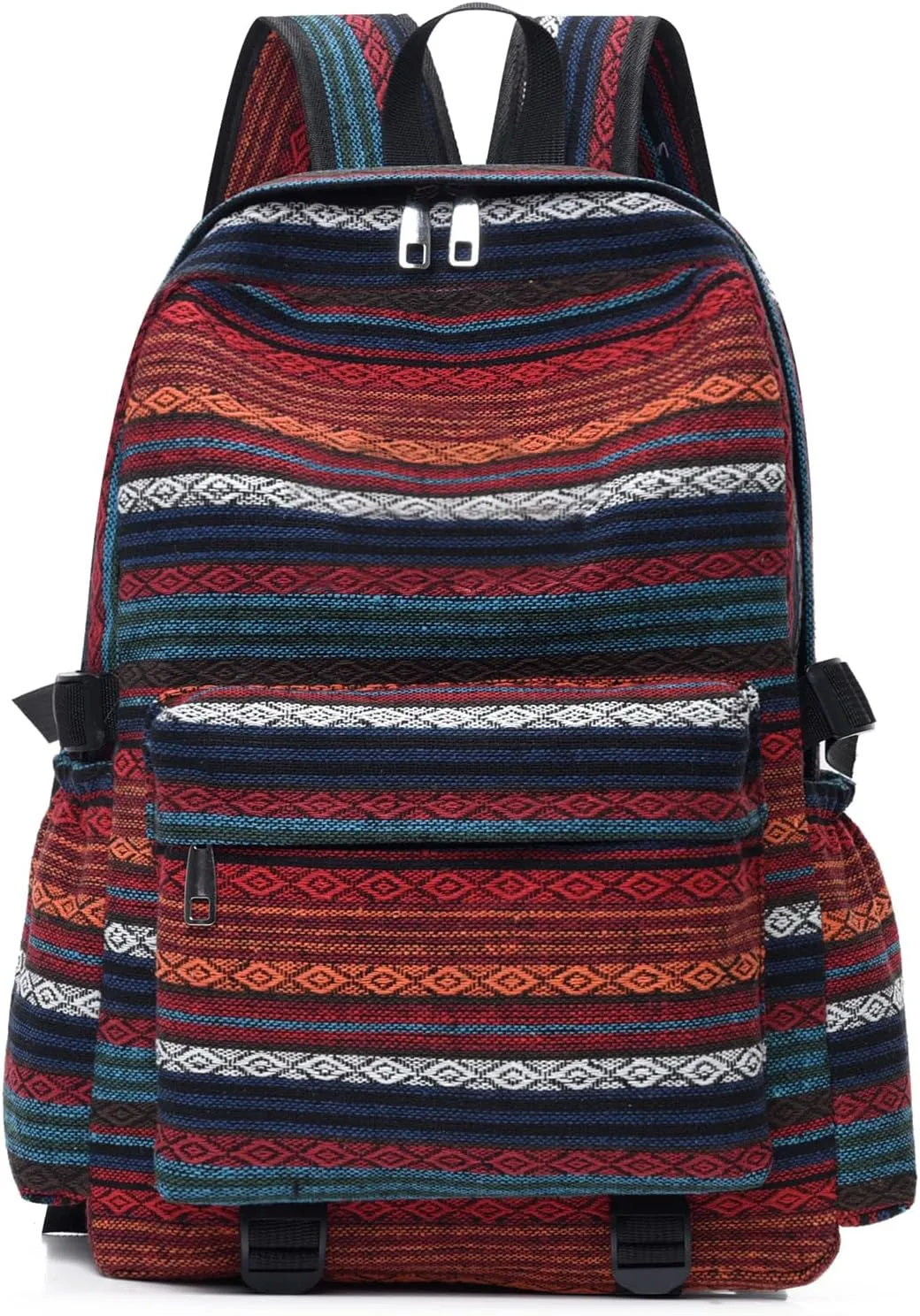 Yaopeing Casual Backpack for Women,Vintage Unique Style Fashion Backpacks Purse, Boho Ethnic Handbag Shoulder Bag,Red