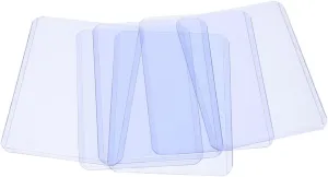 YARNOW 50Pcs Double Sided Transparent Game Cards Protectors PVC Card Sleeves and Collectibles Easy to Use and Clean for Safe Storage
