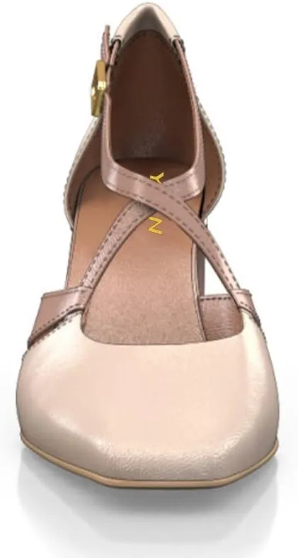 YDN Women Cross Strap Sqaure Toe Pumps Chunky Block High Heel D'orsays Fashion Contrast Stitching Office Dressy Shoes Size 4-15 US