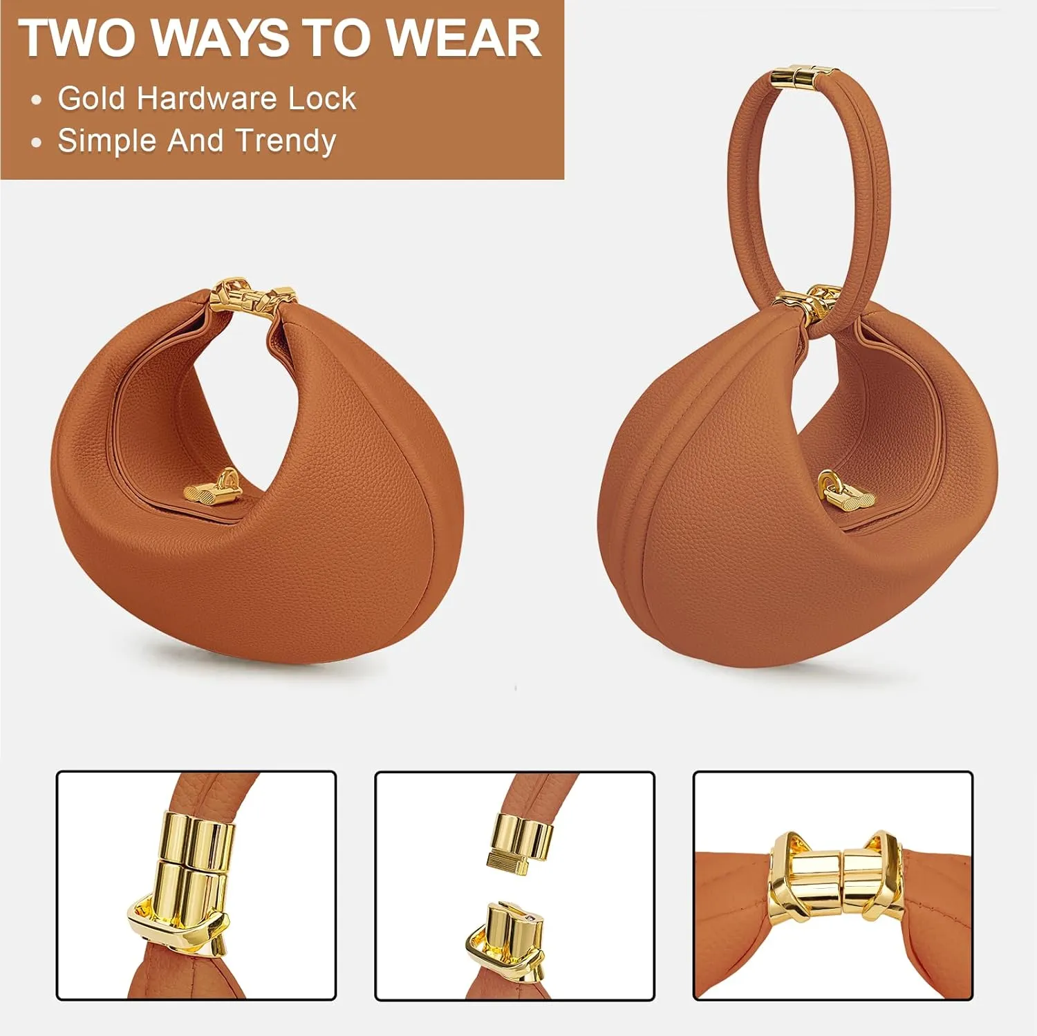 YFGBCX Small Shoulder Bag Crescent Shoulder Purse for Women 3 in 1 Crossbody Bag Trendy Hobo Bag Handbag Clutch Purse